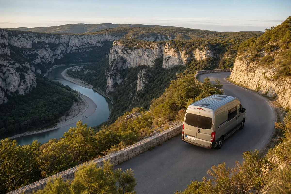 Road trip en Ardèche en van : itinéraire et spots